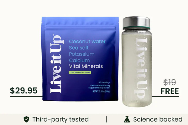 Free Live It Up Water Bottle (With Orders)
