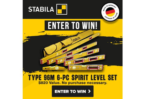 Win a Stabila Spirit Level