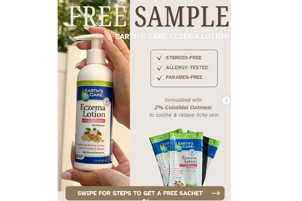 Free Earth’s Care Eczema Lotion